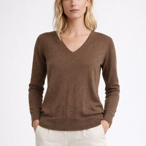 Adagio Luxury Brown Cashmere Silk Sweater Size 44 (M)